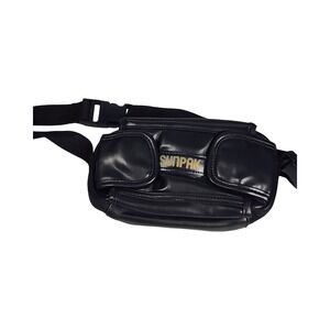 Sunpak Black Camera Waist Bag Utility Fanny Pack Adjustable Strap Gold Logo